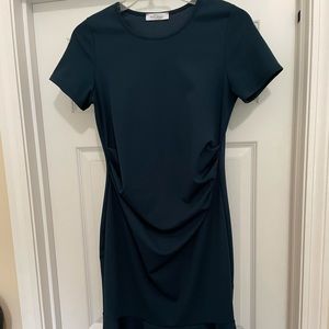 Dark teal formal maternity dress